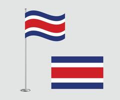 Costa Rica Flag Design Editable Flat Style for Web Print and International Use vector