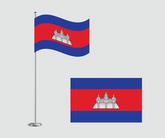 Cambodia Flag Design Editable Flat Style for Web Print and International Use vector