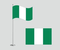 Nigeria Flag Design Editable Flat Style for Web Print and International Use vector