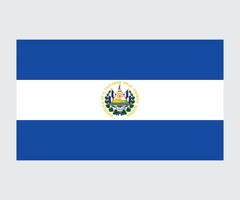 El Salvador Flag Design Editable Flat Style for Web Print and International Use vector