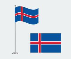 Iceland Flag Design Editable Flat Style for Web Print and International Use vector