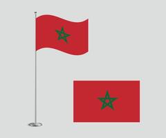 Morocco Flag Design Editable Flat Style for Web Print and International Use vector