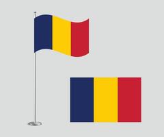 Chad Flag Design Editable Flat Style for Web Print and International Use vector