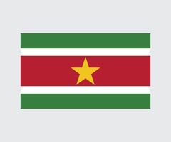Suriname Flag Design Editable Flat Style for Web Print and International Use vector