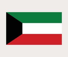 Kuwait Flag Design Editable Flat Style for Web Print and International Use vector