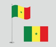 Senegal Flag Design Editable Flat Style for Web Print and International Use vector