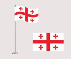 Georgia Flag Design Editable Flat Style for Web Print and International Use vector