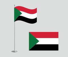 Sudan Flag Design Editable Flat Style for Web Print and International Use vector
