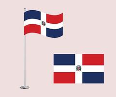 Dominican Republic Flag Design Editable Flat Style for Web Print and International Use vector