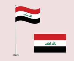 Iraq Flag Design Editable Flat Style for Web Print and International Use vector