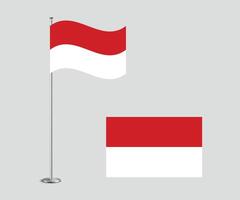 Monaco Flag Design Editable Flat Style for Web Print and International Use vector