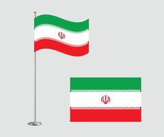 Iran Flag Design Editable Flat Style for Web Print and International Use vector