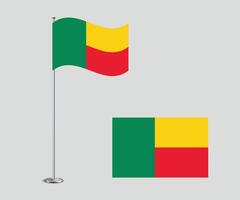Benin Flag Design Editable Flat Style for Web Print and International Use vector