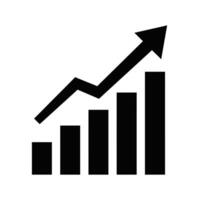 Positive Growth Chart Icon Upward Trending Bar Graph Showing Success vector