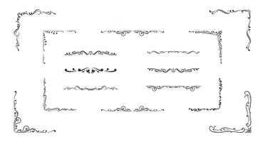 Ornate Frames and Scroll Elements vector