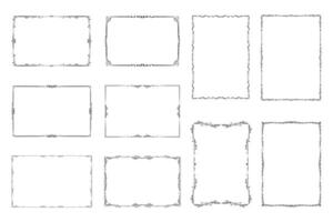Set Template of Decorative vintage frames,borders rectangular shape. Old backgrounds vector
