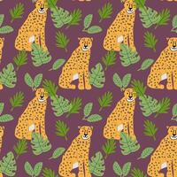Colorful cheetah pattern design vector