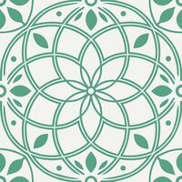 Seamless pattern with stylized floral and geometric elements vector