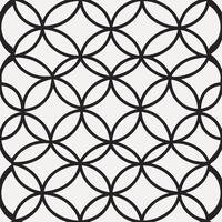 A seamless pattern of overlapping black circles on a white background vector