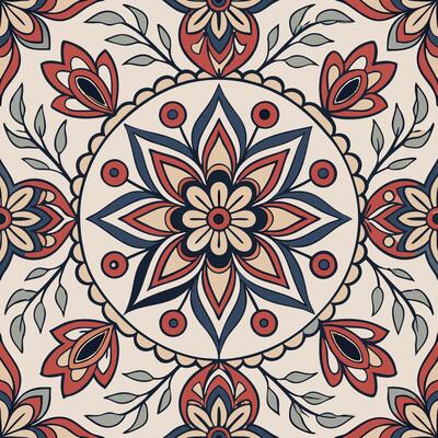 Kaleidoscope mandala with intricate floral symmetry