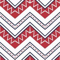 Bold chevron zigzag pattern, vibrant red and white, energetic flat design vector