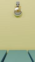 Back To School Ringing Grey Bell With Copy Space On Yellow School Wall video