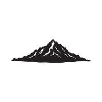 Jagged mountain peaks with snow accents in a striking silhouette isolated on white background silhouette vector