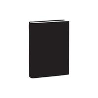 A simple black silhouette of a closed book isolated on white background silhouette vector