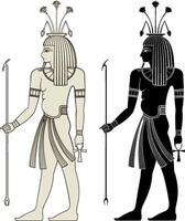 Hapi.Egyptian god and symbol. vector