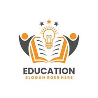 Logo Education With Line Design vector