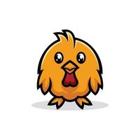 Cute Chicken Mascot Design vector