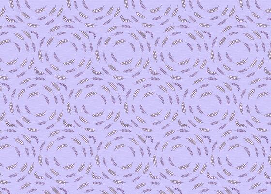 illustration, Seamless Purple Leaf Pattern Background, Hand-Drawn Botanical Texture on Pastel Violet