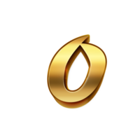Golden Number 0 pro transparent background, Shiny Metallic 3D for Celebration and Design png