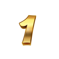 Golden Number 1, pro transparent background for Celebration and Designr png
