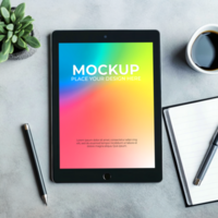 Vibrant Tablet Mockup Perfect for App Showcase and Website Design psd