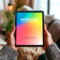 Dynamic Tablet Mockup for Mobile UI Display psd