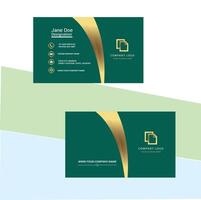 Business Card Green Color Background Art vector