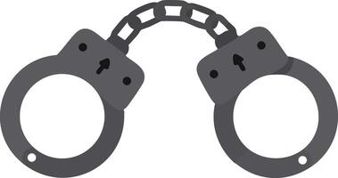 Handcuffs illustration simple metal police restraint device for security and law enforcement purposes image vector