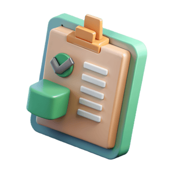 3d klembord met checklist en vinkje Aan een transparant achtergrond Aan een transparant achtergrond png