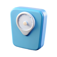 3D Render of a Blue Location Pin Icon Perfect for GPS and Mapping Applications on a transparent background png