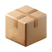 Golden cube with a metallic sheen secured by crossed bands on a transparent background png