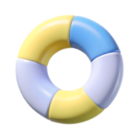 3D Rendered Colorful Circular Segment Divided into Four Sections on a transparent background png
