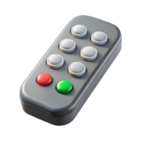desenho animado controlo remoto ao controle com botões, uma simples eletrônico dispositivo, isolado em branco transparente fundo png