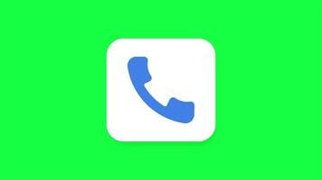 Fast Wiggle Dancing or Vibrating Call Icon Animation on Green Screen Background video