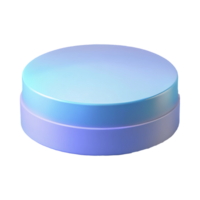 Iridescent Round Product Display Platform 3D Rendered Minimalist Stage for Product Showcase, Elegant Pastel Color Gradient, Modern Presentation Transparent Background png