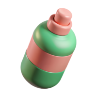 Isolated 3D Render of Green and Pink Spray Bottle, Clean Background, Minimalist Design, Beauty Product Concept Transparent Background png