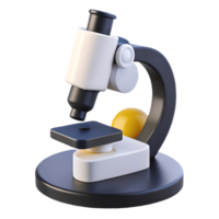 3D Rendering of a Cartoon Microscope on a, Scientific Research, Educational Tool, Laboratory Equipment, Close Up Transparent Background png