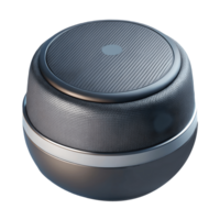 Sleek Wireless Speaker Modern Audio Device with Textured Design and Polished Accents on Transparent Background png