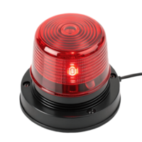 Illuminated Red Emergency Beacon Light, Safety Alert, Warning Signal, Rotating Beacon, Emergency Vehicle, Construction Safety, Hazard Alert, Industrial Safety, High Visibility Transparent Background png