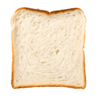 Single Slice of White Bread Isolated on, Soft Texture, Lightly Toasted Crust, Culinary Still Life Transparent Background png